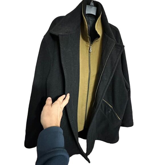 Vintage Savoy Taylor’s Guild Wool Blend Double Layered Men’s Peacoat Size Large - Picture 5 of 15